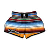 Tribal Serape Blanket Pattern Print Muay Thai Boxing Shorts