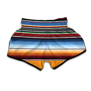 Tribal Serape Blanket Pattern Print Muay Thai Boxing Shorts