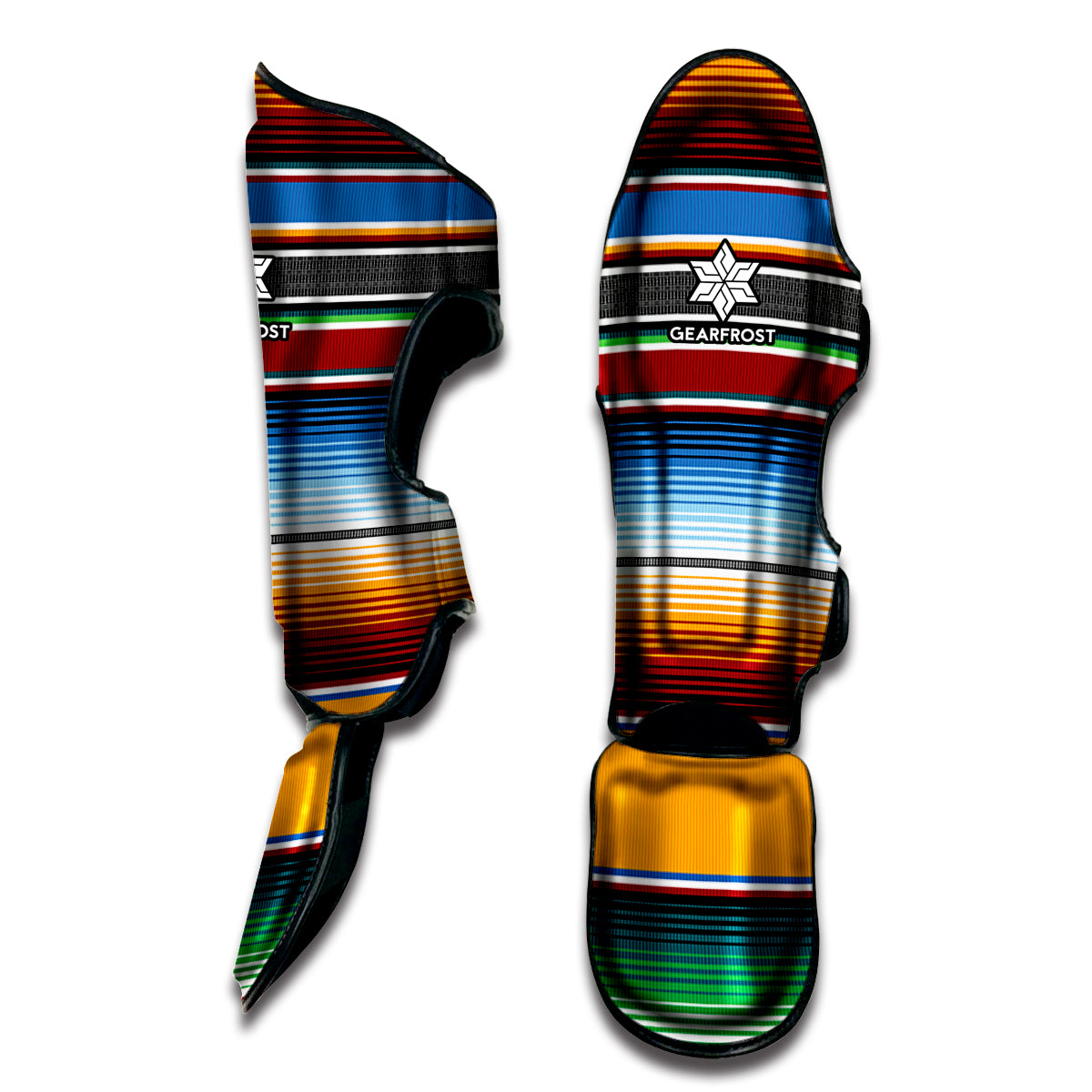 Tribal Serape Blanket Pattern Print Muay Thai Shin Guard