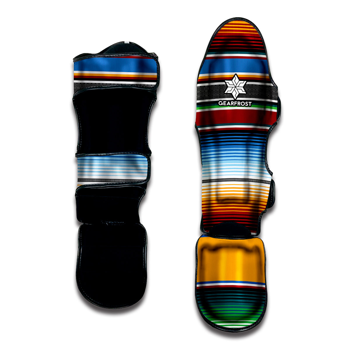 Tribal Serape Blanket Pattern Print Muay Thai Shin Guard
