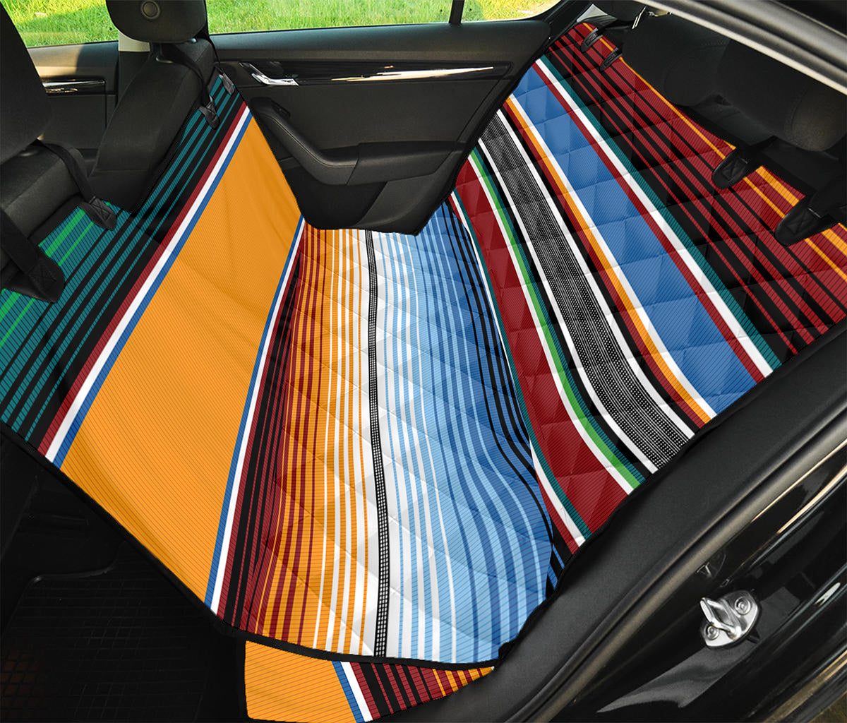 Tribal Serape Blanket Pattern Print Pet Car Back Seat Cover