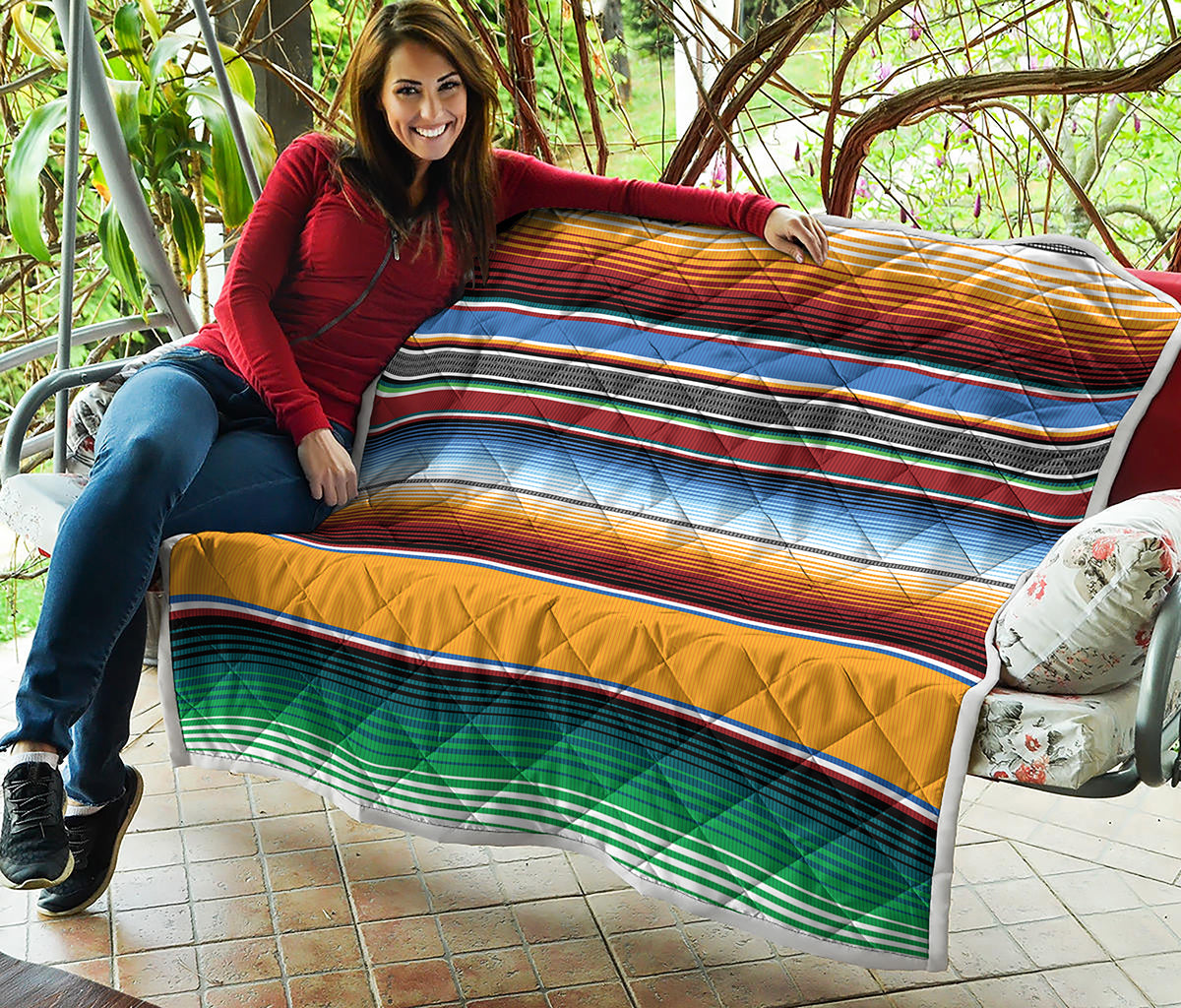 Tribal Serape Blanket Pattern Print Quilt