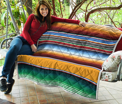 Tribal Serape Blanket Pattern Print Quilt