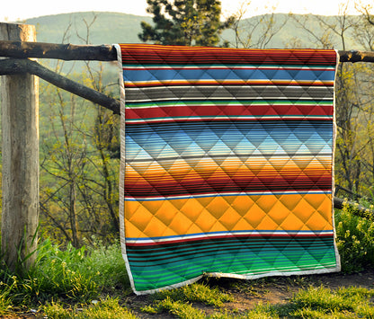 Tribal Serape Blanket Pattern Print Quilt