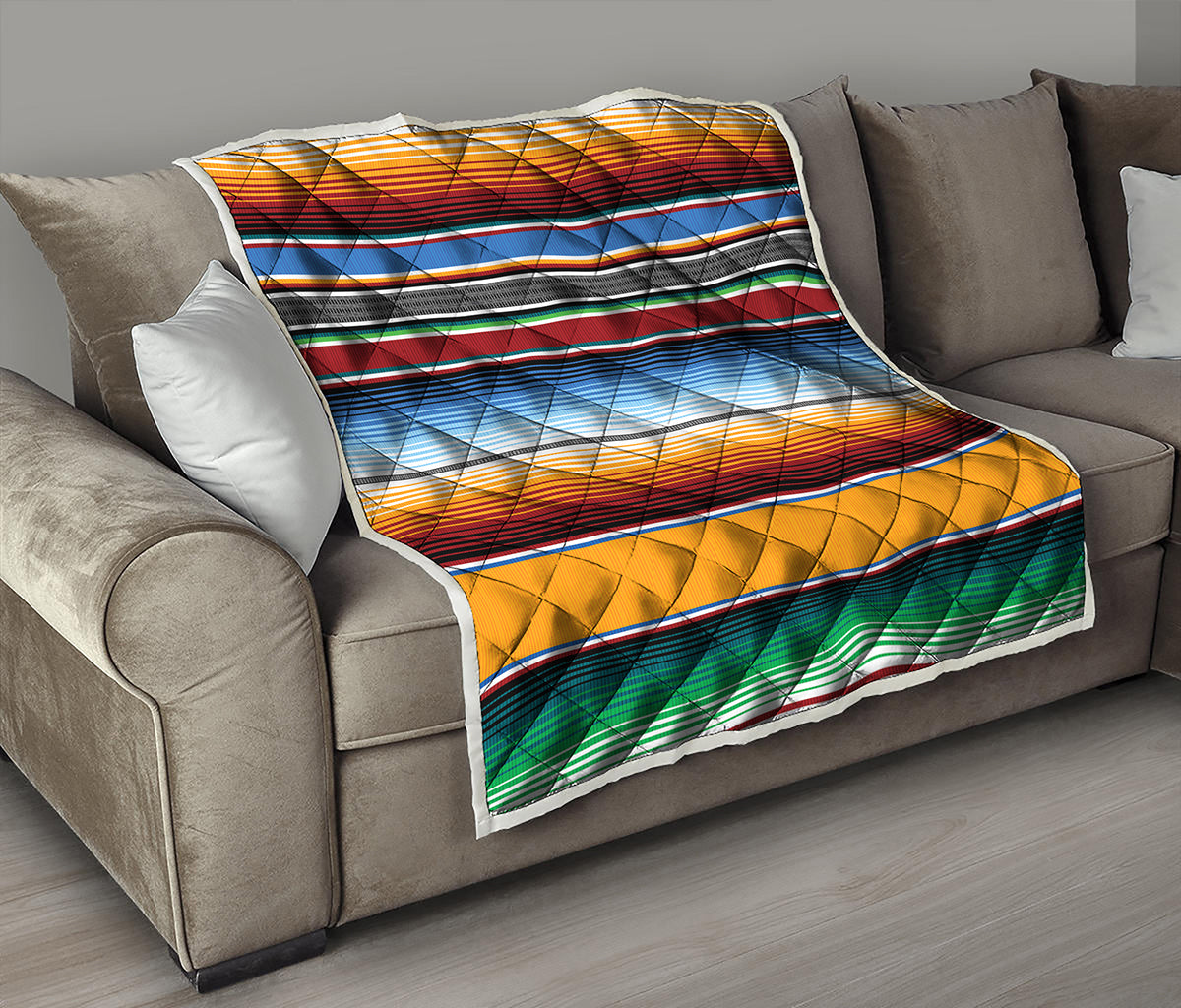 Tribal Serape Blanket Pattern Print Quilt