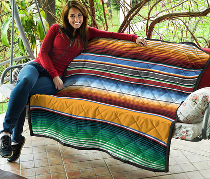 Tribal Serape Blanket Pattern Print Quilt