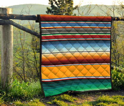 Tribal Serape Blanket Pattern Print Quilt