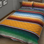 Tribal Serape Blanket Pattern Print Quilt Bed Set