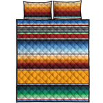 Tribal Serape Blanket Pattern Print Quilt Bed Set