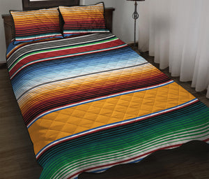 Tribal Serape Blanket Pattern Print Quilt Bed Set