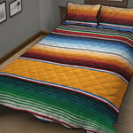 Tribal Serape Blanket Pattern Print Quilt Bed Set