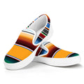 Tribal Serape Blanket Pattern Print White Slip On Sneakers