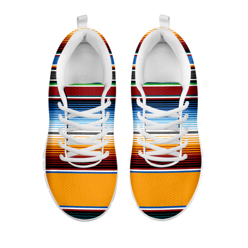 Tribal Serape Blanket Pattern Print White Sneakers