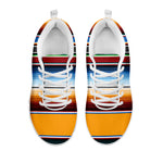 Tribal Serape Blanket Pattern Print White Sneakers