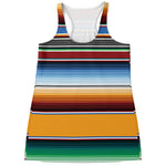 Tribal Serape Blanket Pattern Print Women's Racerback Tank Top
