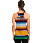Tribal Serape Blanket Pattern Print Women's Racerback Tank Top