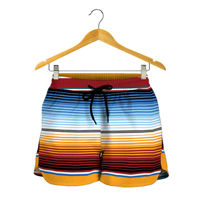 Tribal Serape Blanket Pattern Print Women's Shorts