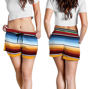Tribal Serape Blanket Pattern Print Women's Shorts