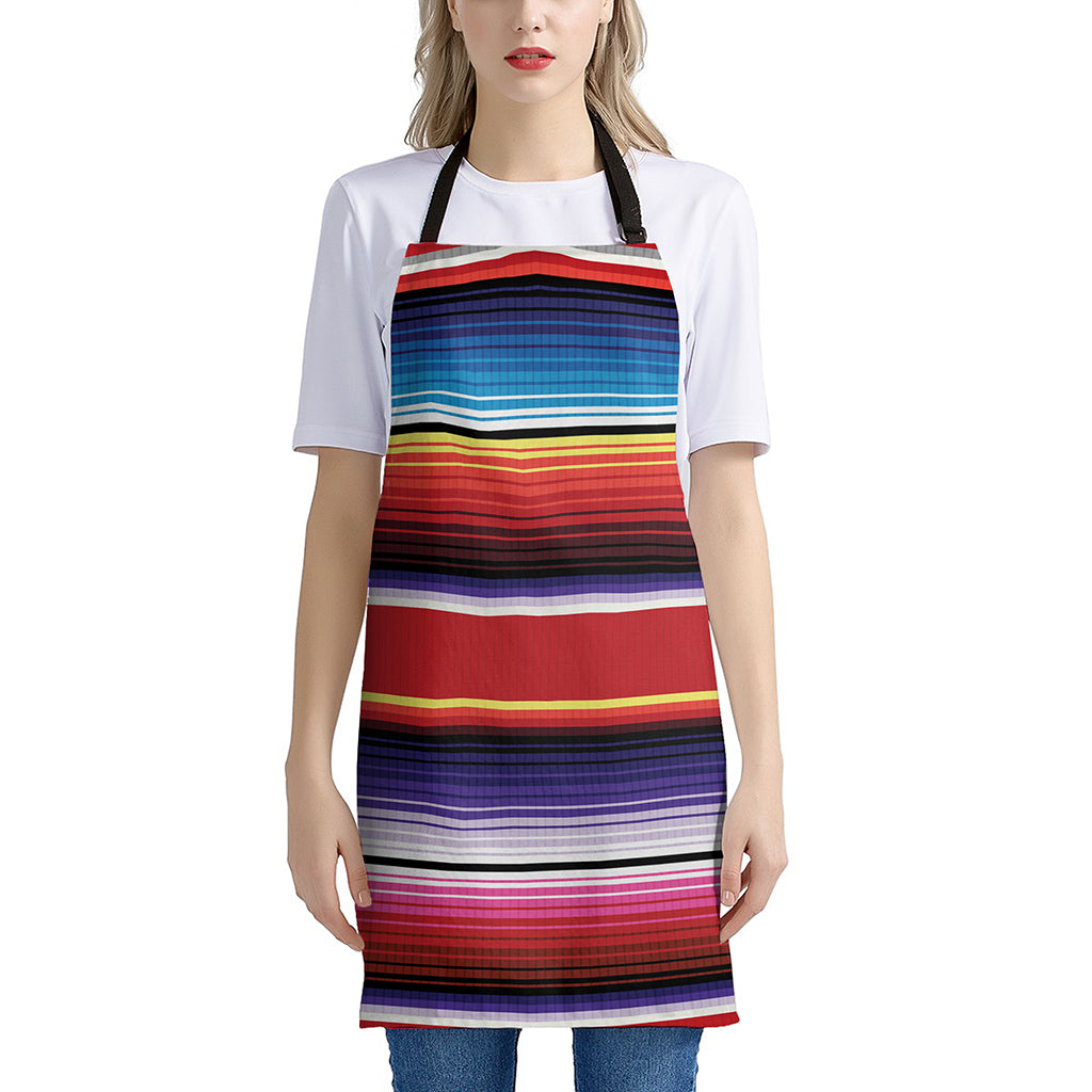 Tribal Serape Blanket Stripe Print Apron