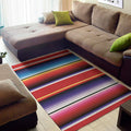 Tribal Serape Blanket Stripe Print Floor Mat