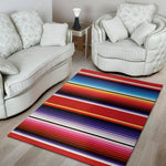 Tribal Serape Blanket Stripe Print Area Rug