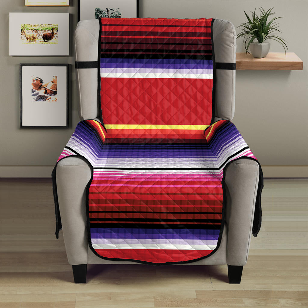 Tribal Serape Blanket Stripe Print Armchair Protector