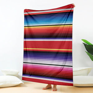 Tribal Serape Blanket Stripe Print Blanket