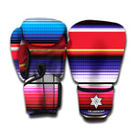 Tribal Serape Blanket Stripe Print Boxing Gloves