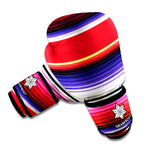 Tribal Serape Blanket Stripe Print Boxing Gloves