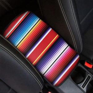 Tribal Serape Blanket Stripe Print Car Center Console Cover