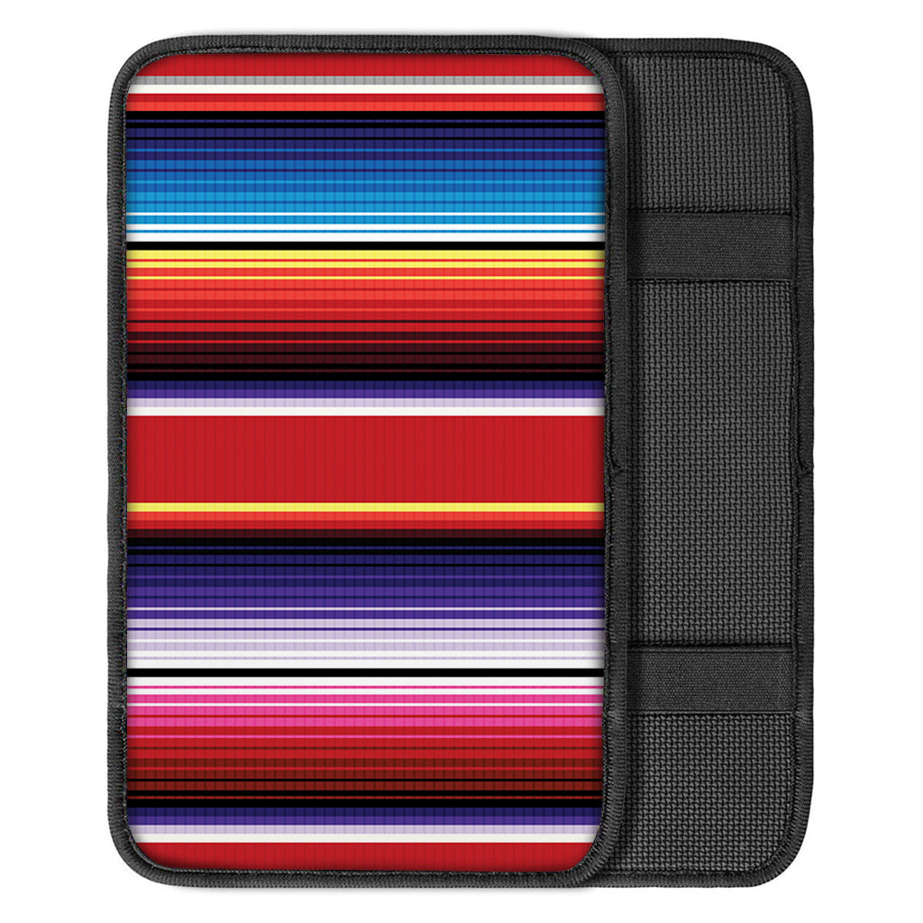 Tribal Serape Blanket Stripe Print Car Center Console Cover