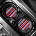 Tribal Serape Blanket Stripe Print Car Coasters