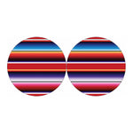 Tribal Serape Blanket Stripe Print Car Coasters
