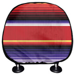Tribal Serape Blanket Stripe Print Car Headrest Covers
