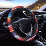 Tribal Serape Blanket Stripe Print Car Steering Wheel Cover