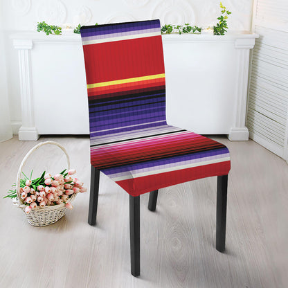 Tribal Serape Blanket Stripe Print Dining Chair Slipcover