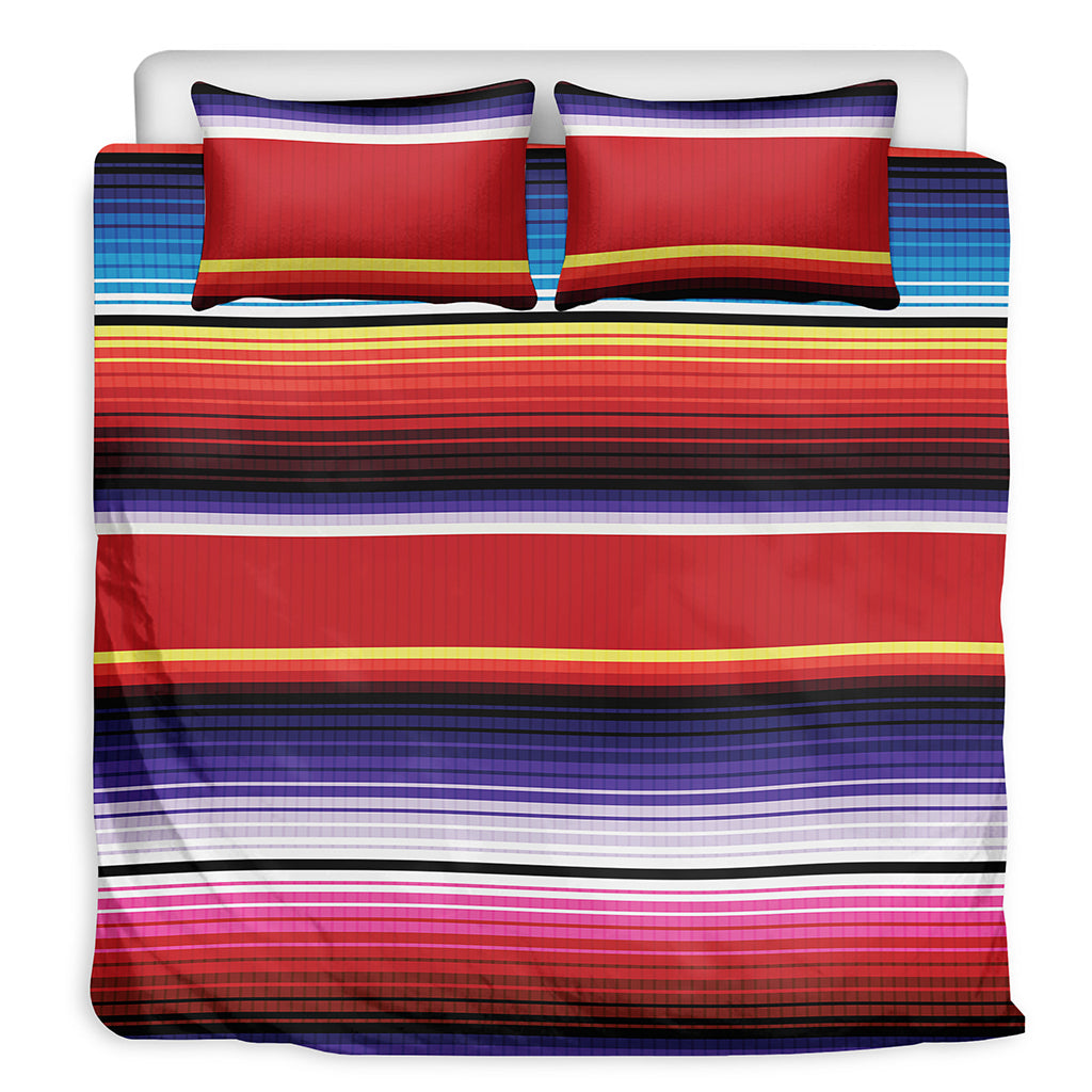 Tribal Serape Blanket Stripe Print Duvet Cover Bedding Set
