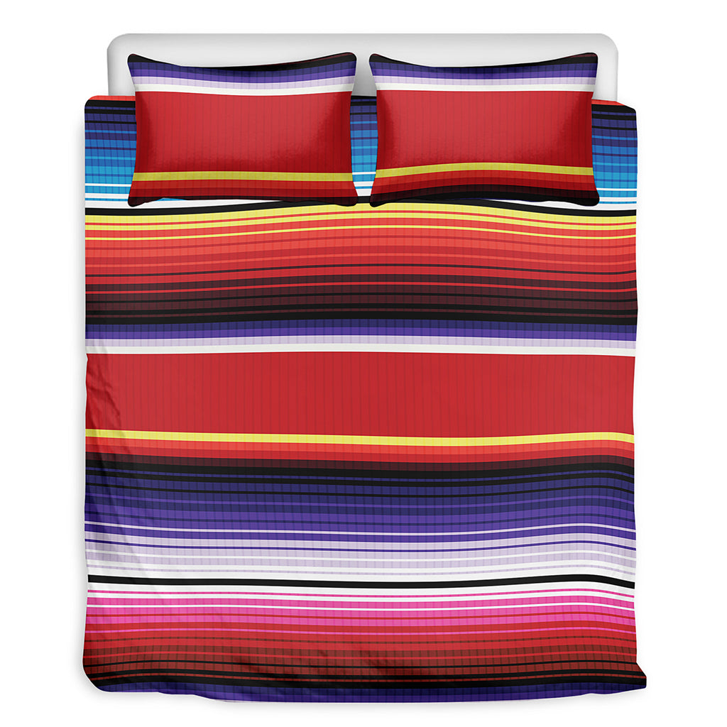 Tribal Serape Blanket Stripe Print Duvet Cover Bedding Set