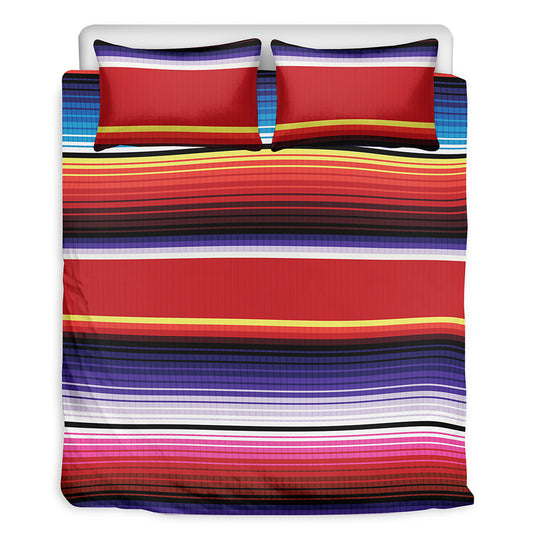 Tribal Serape Blanket Stripe Print Duvet Cover Bedding Set
