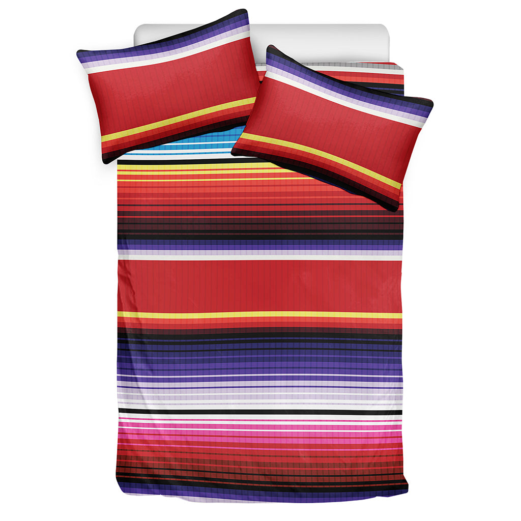 Tribal Serape Blanket Stripe Print Duvet Cover Bedding Set