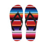 Tribal Serape Blanket Stripe Print Flip Flops