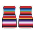 Tribal Serape Blanket Stripe Print Front Car Floor Mats