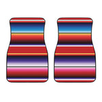 Tribal Serape Blanket Stripe Print Front Car Floor Mats