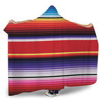 Tribal Serape Blanket Stripe Print Hooded Blanket