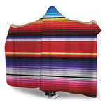 Tribal Serape Blanket Stripe Print Hooded Blanket