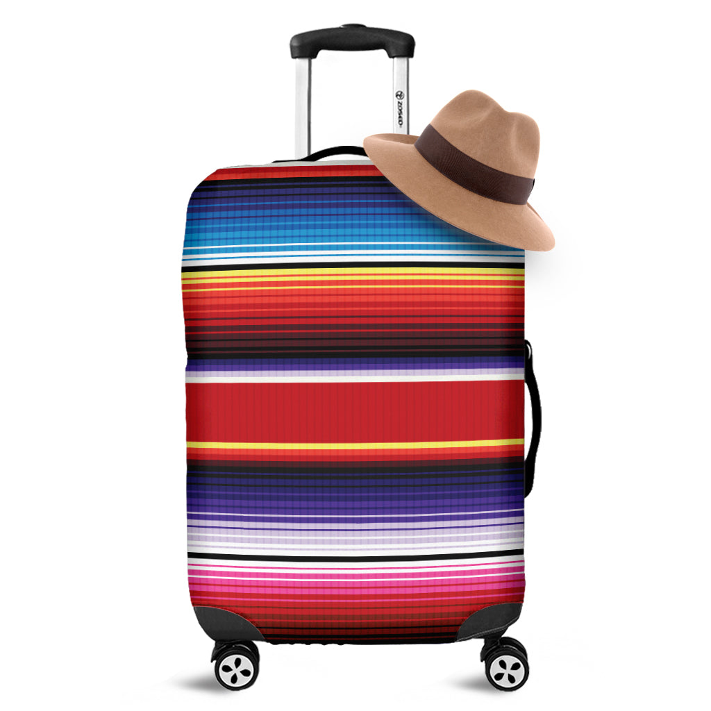 Tribal Serape Blanket Stripe Print Luggage Cover