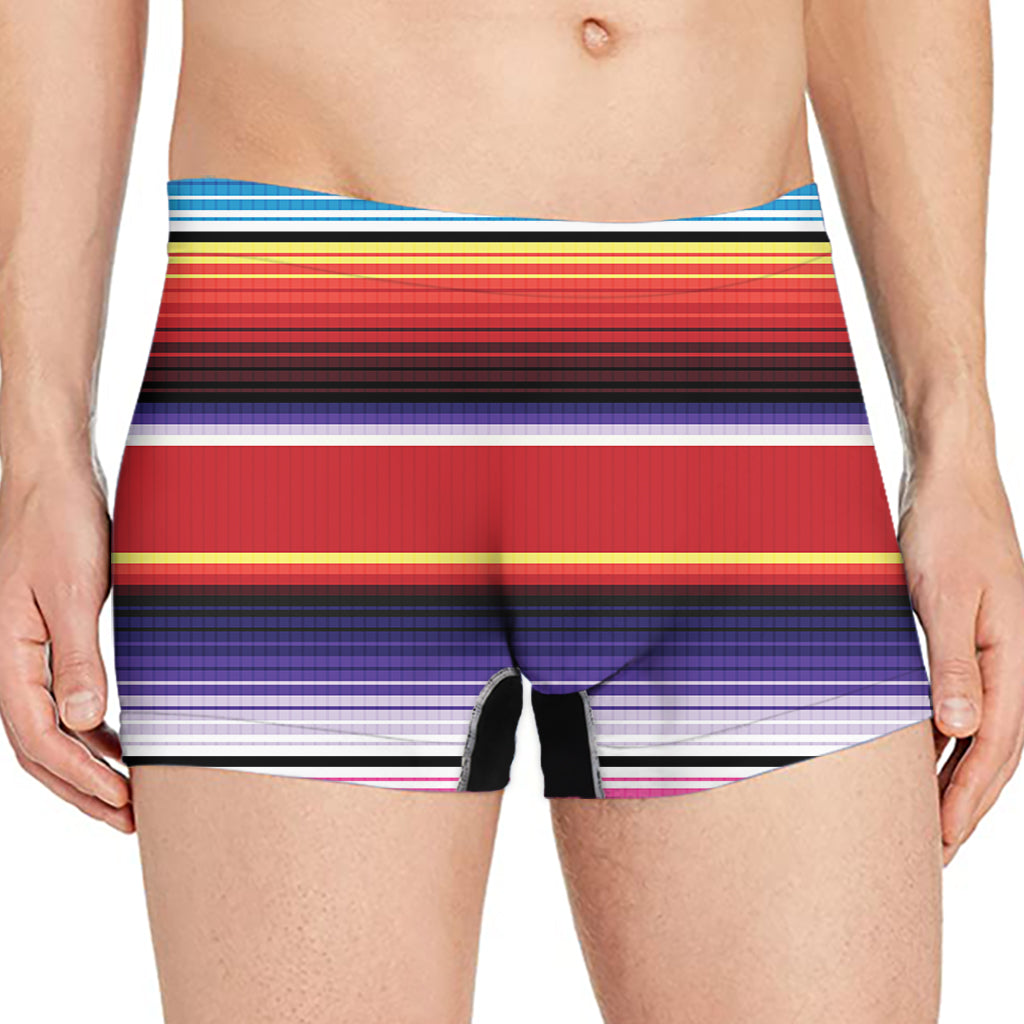 Tribal Serape Blanket Stripe Print Men's Boxer Briefs