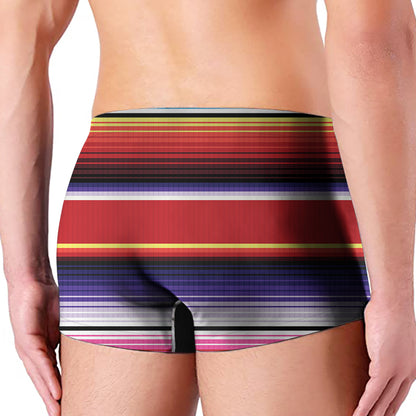 Tribal Serape Blanket Stripe Print Men's Boxer Briefs