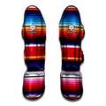 Tribal Serape Blanket Stripe Print Muay Thai Shin Guards