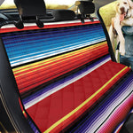 Tribal Serape Blanket Stripe Print Pet Car Back Seat Cover